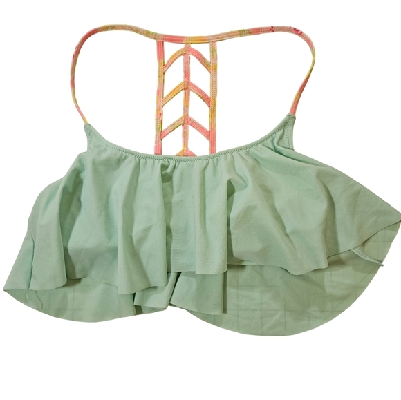 Pink by Victorias Secret Flowy Mint Green Swim Top, XS - Picture 1 of 7